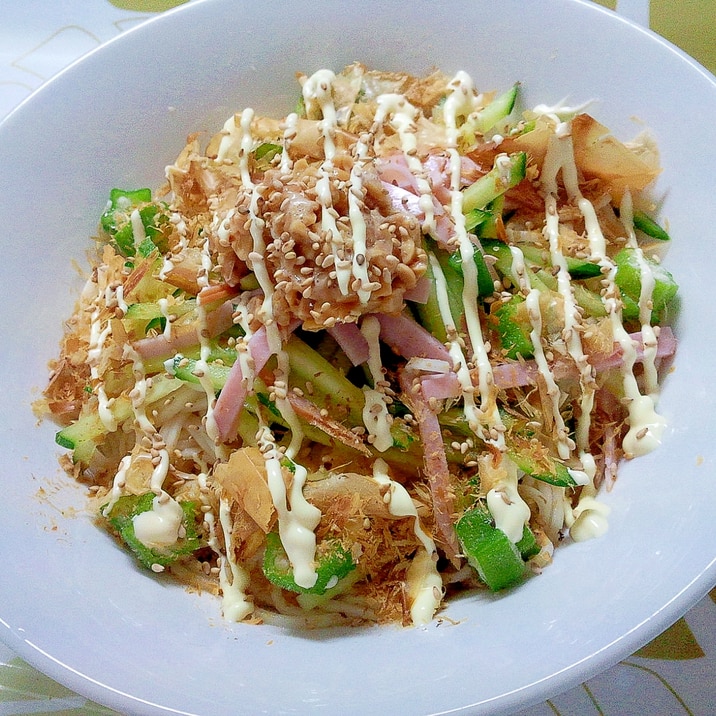 納豆サラダ素麺 納豆サラダ素麺